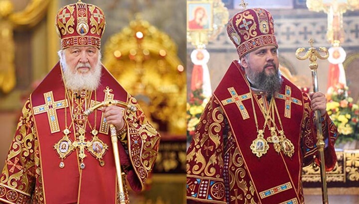 Patriarhul Chiril și Serghei Dumenko. Colaj: UJO