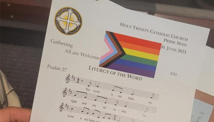 Πρόγραμμα «Λειτουργία ΛΟΑΤΚΙ» στον Καθεδρικό Ναό Αγίας Τριάδας στην Ουάσιγκτον. Φωτογραφία: CNA