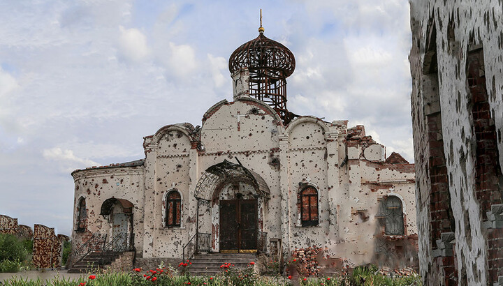 Μοναστήρι Ιβήρων κοντά στο αεροδρόμιο του Ντονέτσκ. Φωτογραφία: istoriarusi.ru