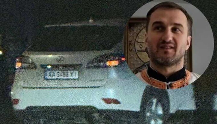OCU cleric Chychak and his Lexus on which he hit a woman to death. Photo: Antikor