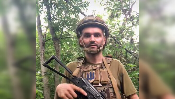 Український військовослужбовець Юрій Харбака. Фото: скріншот відео на сторінці Ю. Харбаки (Бороди) у Facebook
