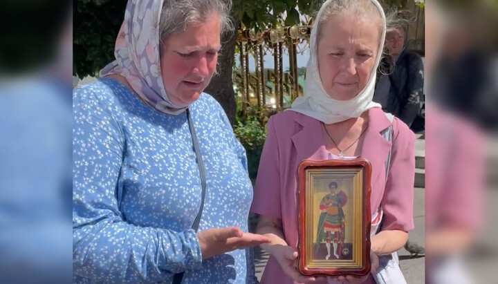 Ікона Димитрія Солунського. Фото: скріншот відео t.me/lavralive