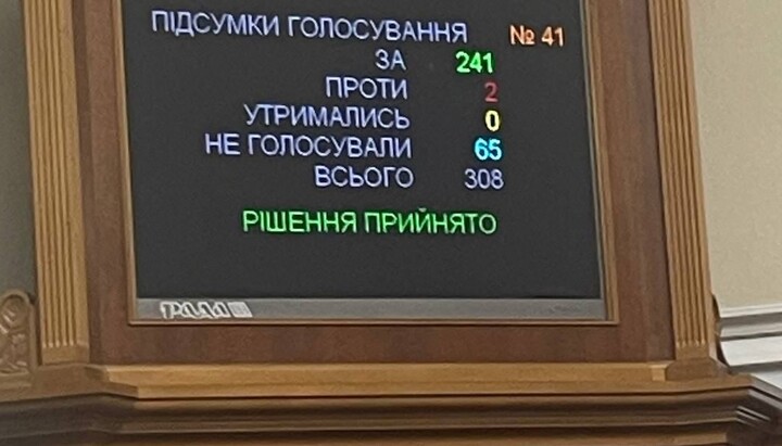 Ουκρανική Βουλή ψήφισε την ακύρωση του εορτασμού της Γεννήσεως του Χριστού στις 7 Ιανουαρίου. Φωτογραφία: Telegram-κανάλι «Πολιτική της Χώρας»