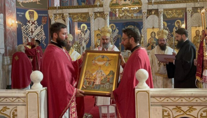 Ікона нових святих Сербської Церкви. Фото: tvhram.rs