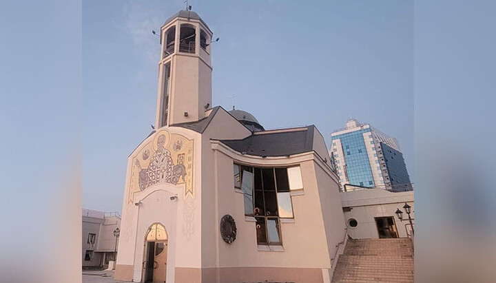 Ιερός Ναός Αγ. Νικολάου της Εκκλησία του Νικολάου του UOC στην Οδησσό. Φωτογραφία: Telegram channel Politika Strana