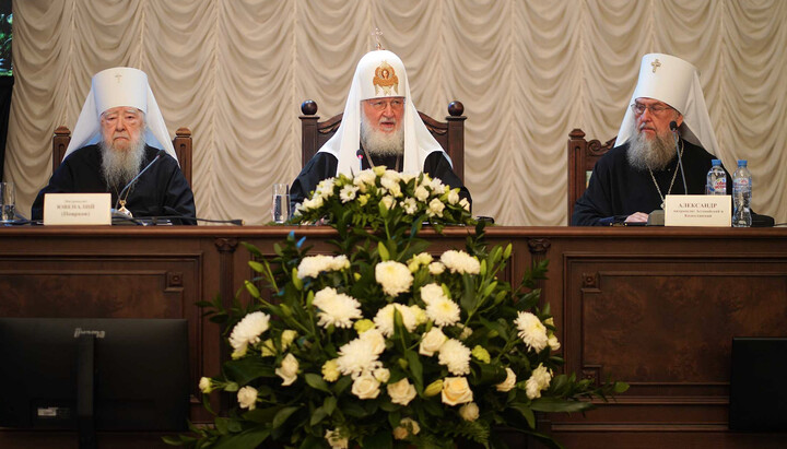 Патриарх Кирилл на Архиерейском совещании РПЦ. Фото: patriarchia.ru