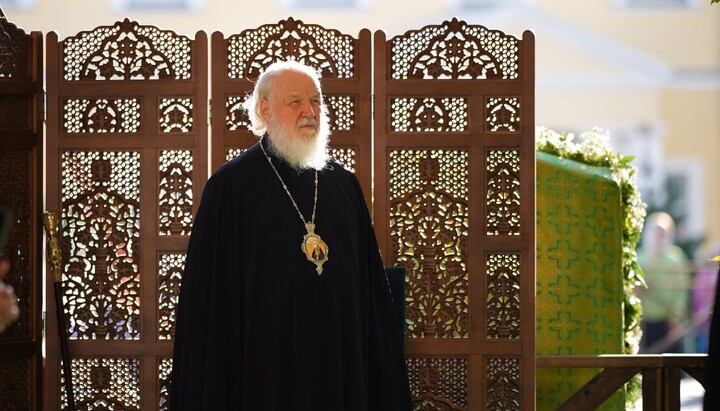 Ο Πατριάρχης Κύριλλος πιστεύει ότι η ύπαρξη της Εκκλησίας εξαρτάται από την ανεξαρτησία της χώρας. Φωτογραφία: patriarchia.ru