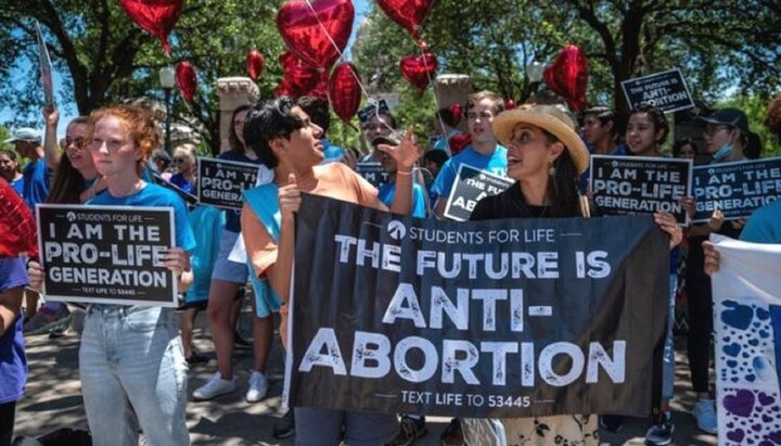 Сторонники запрета абортов в Техасе. Фото: bbc.com