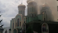 В Хусте на территории собора УПЦ возник пожар