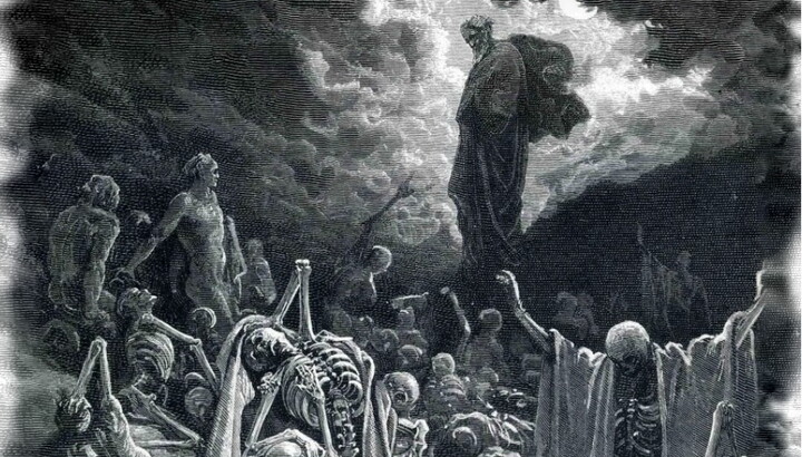 Видение долины сухих костей пророку Иезекиилю. Поль Гюстав Доре. Гравюра, 1866г. Фрагмент. Фото:arthive.com