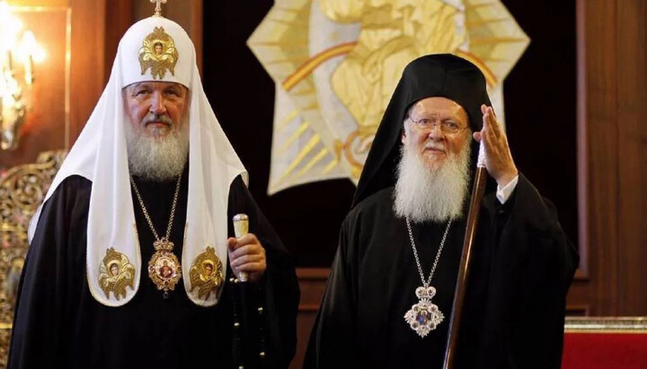 Патріархи Кирил та Варфоломій. Фото: Уніан