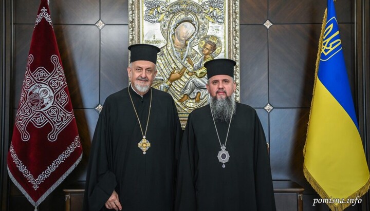 Metropolitan Emmanuel and Serhiy Dumenko. Photo: Romfea
