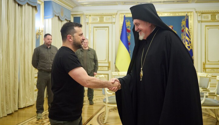 Встреча Зеленского и митрополита Эммануила. Фото: сайт Президента