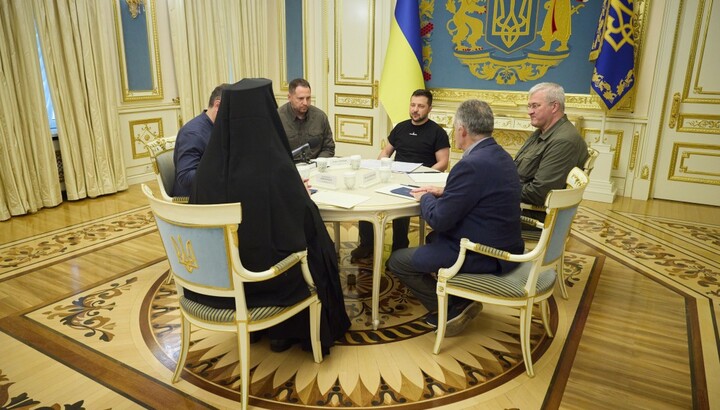 Встреча Зеленского с митрополитом Эммануилом. Фото: сайт Зеленского