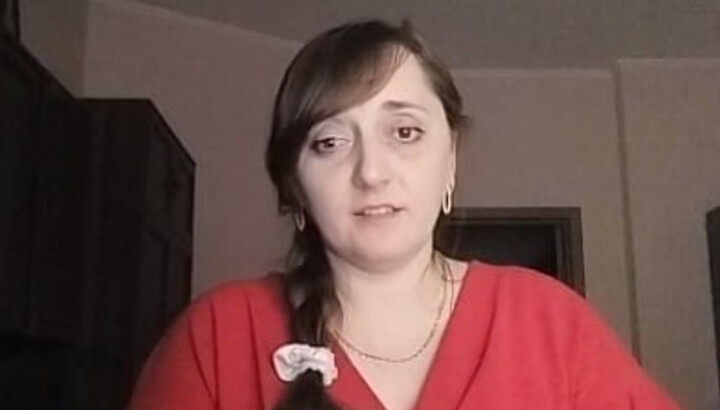 Правозащитница Виктория Кохановская. Фото: скриншот видео страницы Виктории Кохановской в Facebook