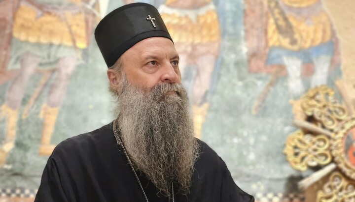 Πατριάρχης Σερβίας κ. Πορφύριος. Φωτογραφία: Facebook του Πατριάρχη Σερβίας