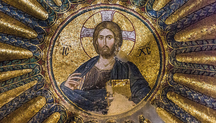Hristos Pantocrator. Mozaicuri și fresce de la mănăstirea Hora. Imagine: lens.google.com