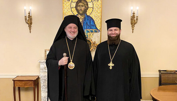 Archbishop Elpidophoros and Alexander Belya. Photo: slavonic.org