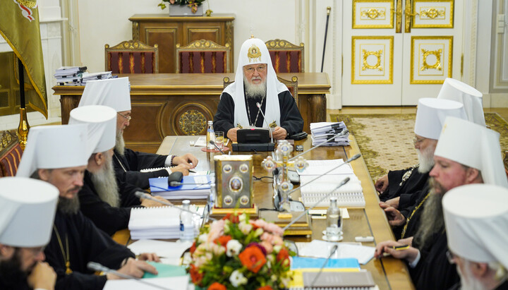 Συνεδρία της Ιεράς Συνόδου της Ρωσικής Ορθόδοξης Εκκλησίας. Φωτογραφία: Πατριαρχείο Μόσχας