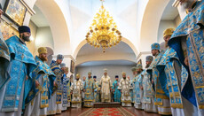 Блаженнейший возглавил литургию на престольный праздник храма УПЦ в Киеве