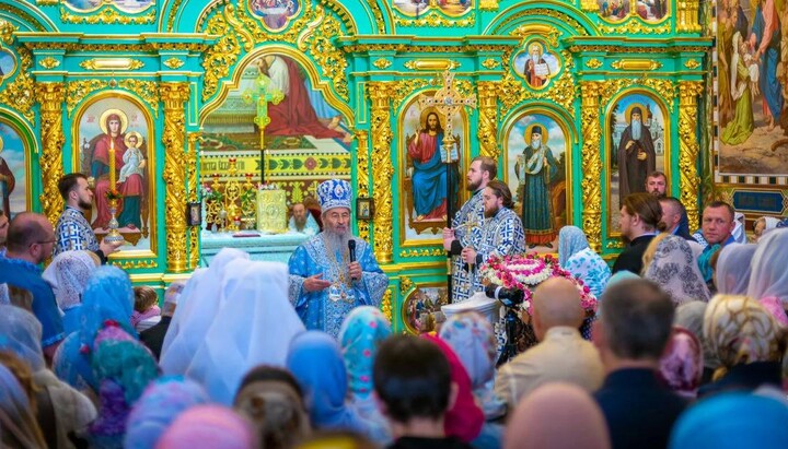 Întâistătătorul Bisericii Ortodoxe Ucrainene Preafericitul Mitropolit Onufrie la liturghia din 21 septembrie 2023. Imagine: news.church.ua