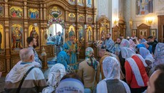 Предстоятель возглавил престольный праздник храма Феодосия Черниговского
