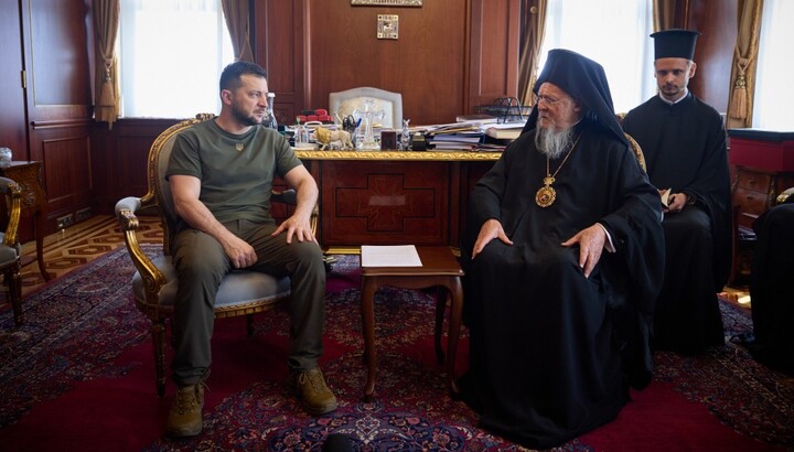 President of Ukraine Volodymyr Zelensky and Patriarch Bartholomew. Photo: president.gov.ua