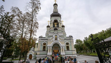 Блаженнейший возглавил литургию в киевском храме преп. Сергия Радонежского
