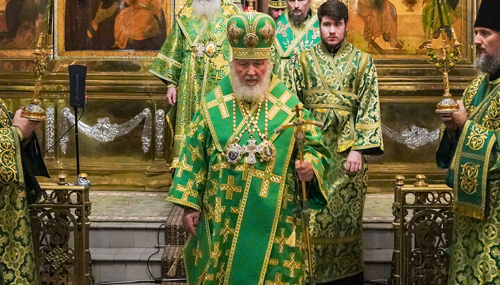 Патріарх Кирил у Троїце-Сергієвій лаврі. Фото: сайт Московської патріархії