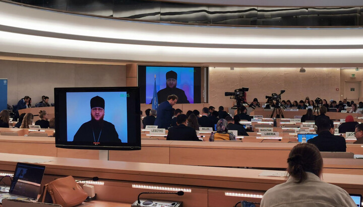 Ομιλία του Μητροπολίτη Θεοδοσίου στον ΟΗΕ. Φωτογραφία: Ιστότοπος Public Advocacy