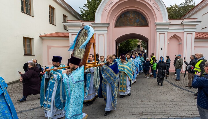 Крестный ход с иконой в Вильнюсе с иконой «Сурдегская». Фото: пресс-служба Литовской Церкви