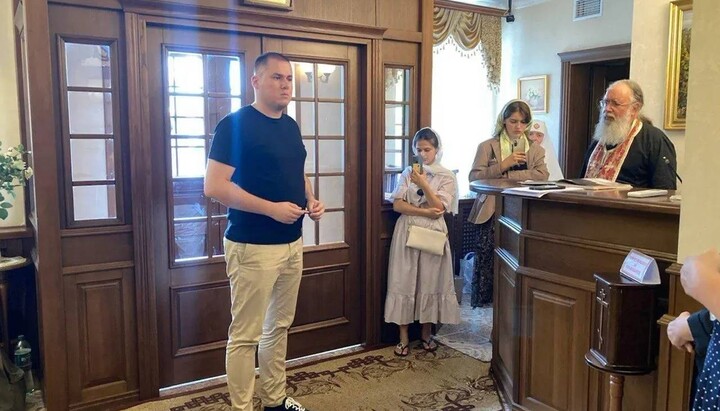 Representative of the Ombudsman Mykhailo Spasov in the Kyiv Pechersk Lavra. Photo: ombudsman.gov.ua