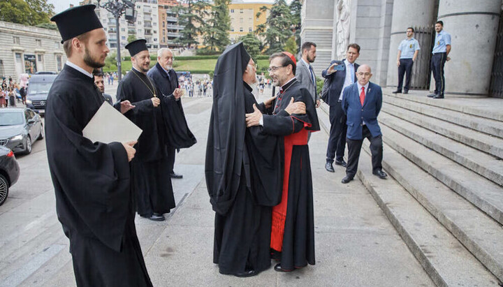 Патріарх Варфоломій і кардинал Мадрида. Фото: fosfanariou.gr