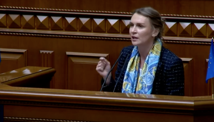 Solomiya Bobrovska. Photo: a screenshot of the Rada channel