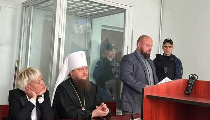 Metropolitan Feodosiy, ruling bishop of the Cherkasy Diocese of the UOC, in court. Photo: vycherpno.ck.ua