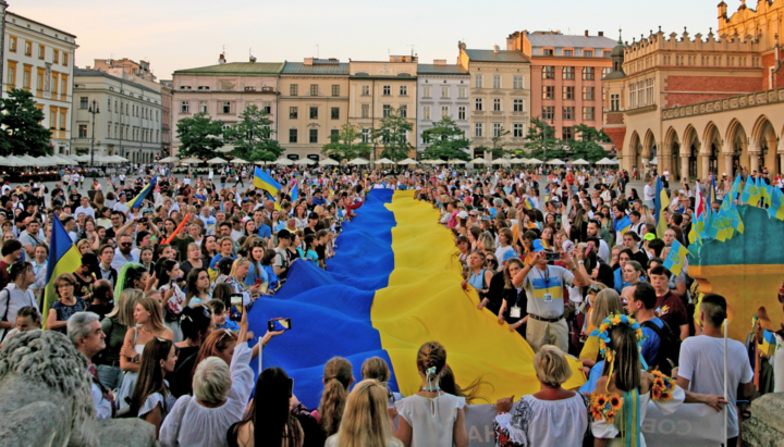 Ukrainian immigrants in Krakow. Photo: Getty Images