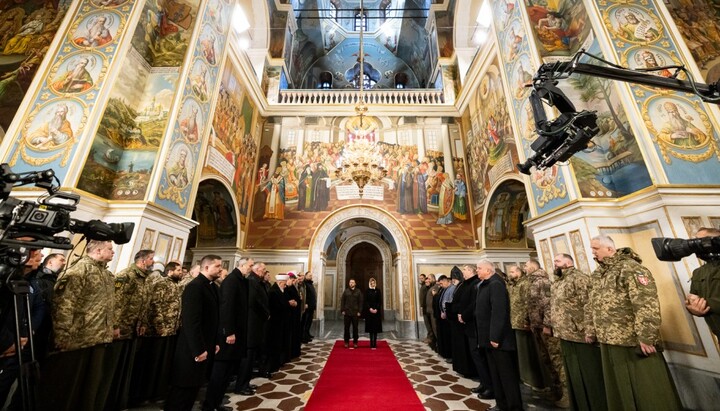 The event at the Lavra’s Dormition Cathedral with the participation of the Zelensky couple. Photo: OP website