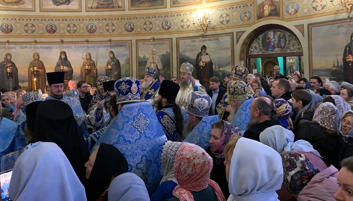 Праздничное богослужения в Введенском монастыре Киева. Фото: spzh.news
