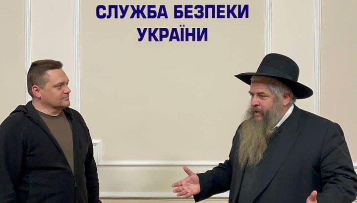 The rabbi is impressed with the work of the SBU against anti-Semitism. Photo: Asman’s Facebook