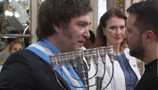 President of Argentina gifts Zelensky a Jewish menorah