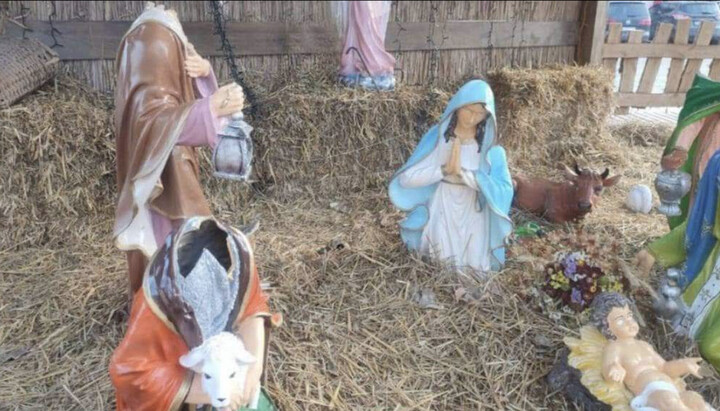 A Nativity scene in Kamyanets-Podilskyi. Photo: @vdalo_info