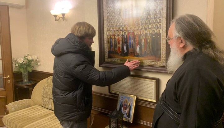 MP Artem Dmytruk and Archimandrite Varnava. Photo: UOJ