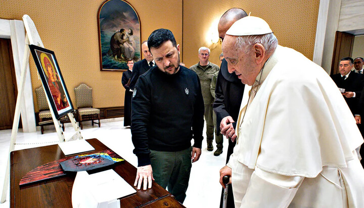 Ο Ζελένσκι και ο Πάπας Φραγκίσκος. Φωτογραφία: Foxnews