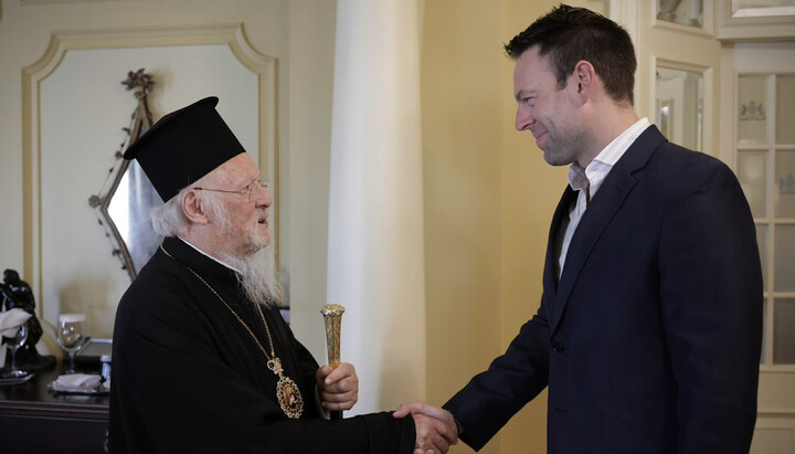 Πατριάρχης Βαρθολομαίος και Στέφανος Κασελάκης. Φωτογραφία: twitter.com/skasselakis