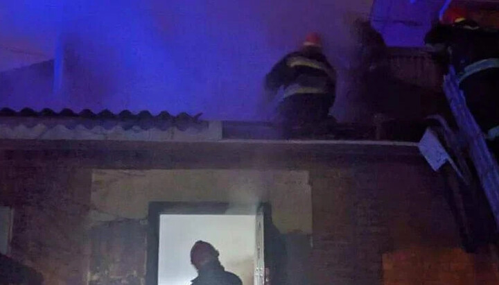 Сгоревшая часовня в Чернявке. Фото: УПЦ