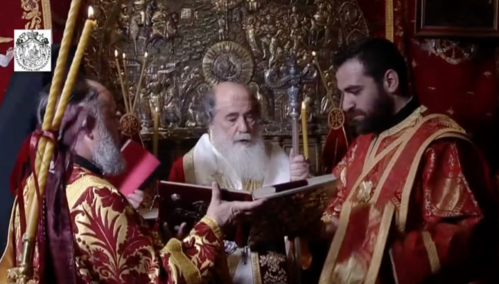 The Christmas service at the Church of the Nativity of Christ in Bethlehem. Photo: a video screenshot of the YouTube channel “Svidok”