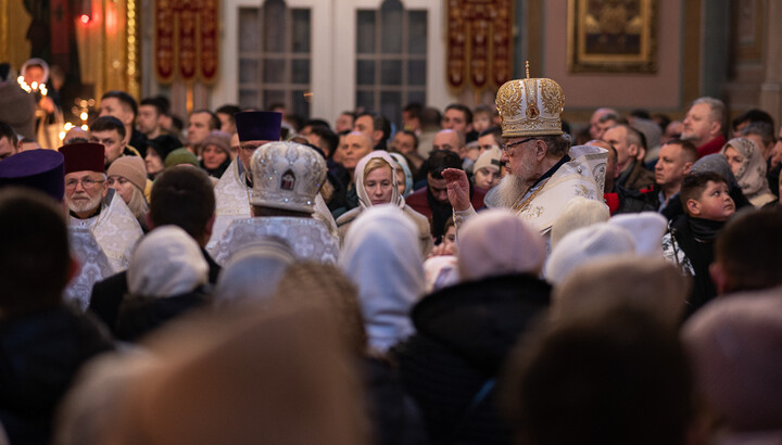Metropolitan Sawa at the festive Liturgy of the Nativity of Christ. Photo: the Mary Magdalene Cathedral’s website