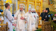 Предстоятель УПЦ возглавил богослужение в Зимненском монастыре