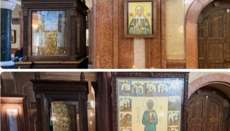Из грузинского собора убрали икону Матроны со Сталиным