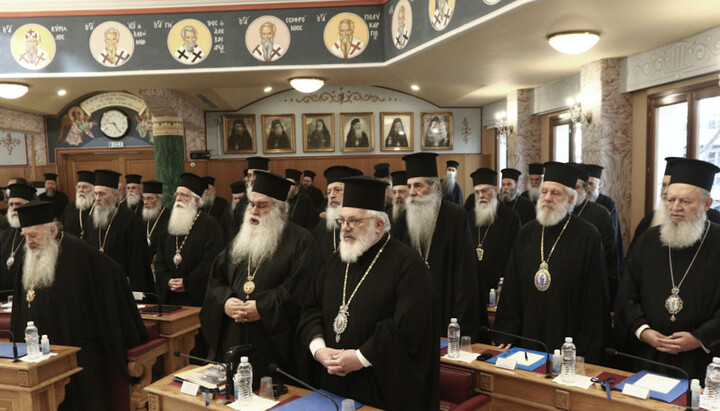 A meeting of the Synod of the Greek Orthodox Church. Photo: orthodoxianewsagency